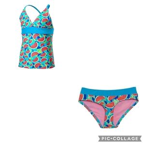 TYR | NWT Tutti Fruti Watermelon Girls Bikini Size Small 6/6X
